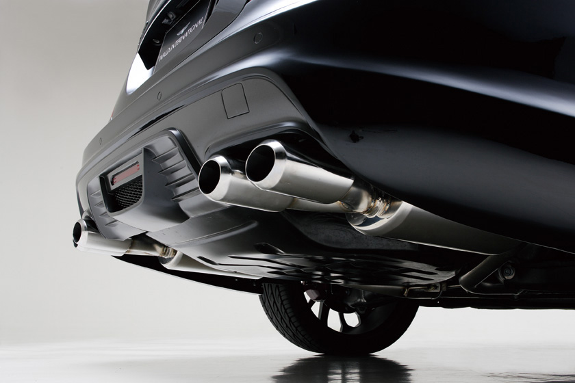WALD Mercedes-Benz CL C216 exhaust rear box detail — stainless steel oval tailpipes