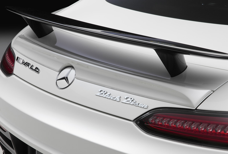WALD Mercedes-AMG GT C190 boot spoiler detail with Black Bison lettering