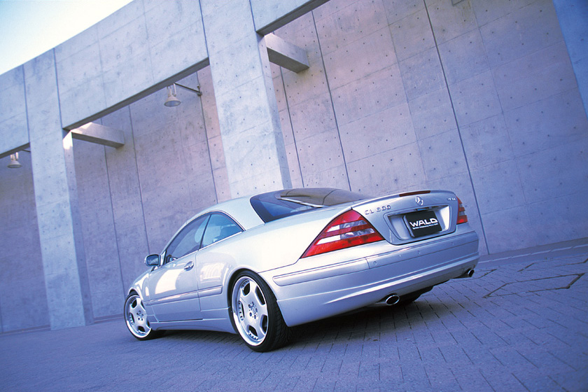 WALD Mercedes CL C215 pre-facelift rear three-quarter view with boot spoiler