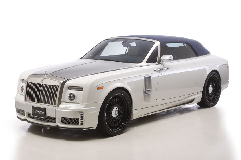 White WALD Rolls-Royce Phantom Drophead Coupé Black Bison Edition — front three-quarter view