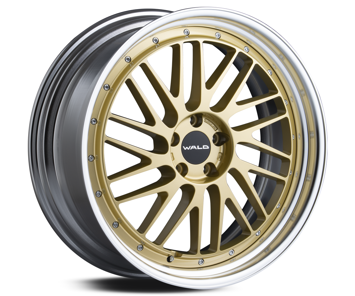 WALD TOSCA II T22-C 2-piece wheel in Gold with Cut Alumite Rim