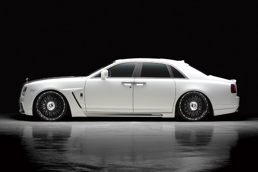 WALD Rolls-Royce Ghost body kit — full side profile showing WALD side skirts
