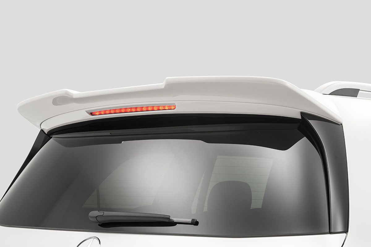 WALD Mercedes GLS X167 rear wing detail with integrated LED brake light