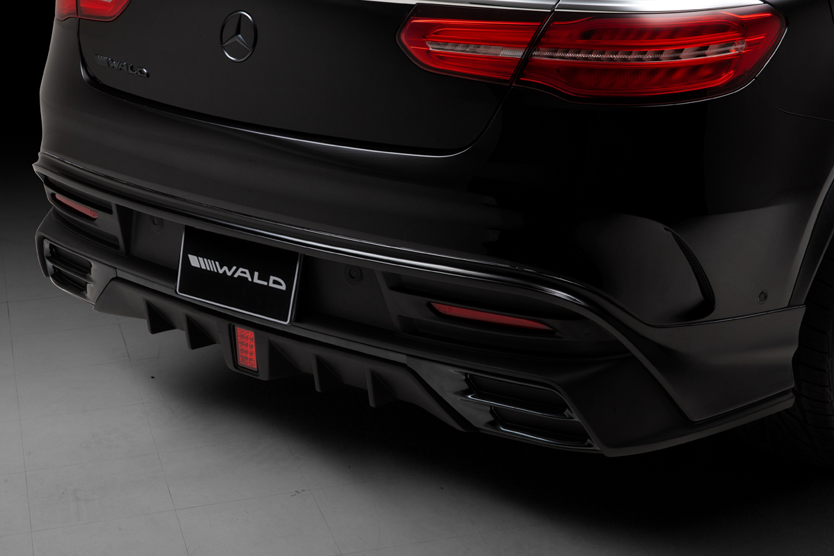 WALD Sports Line GLE Coupe C292 rear skirt detail with LED brake lamp, chrome garnish and rear diffuser