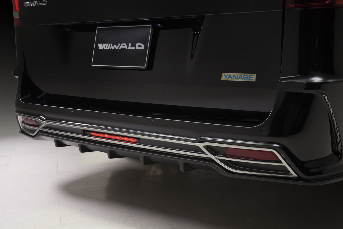 WALD Mercedes V-Class W447 rear bumper spoiler detail with LED lamp LEDBGL3240 and transferred reflector