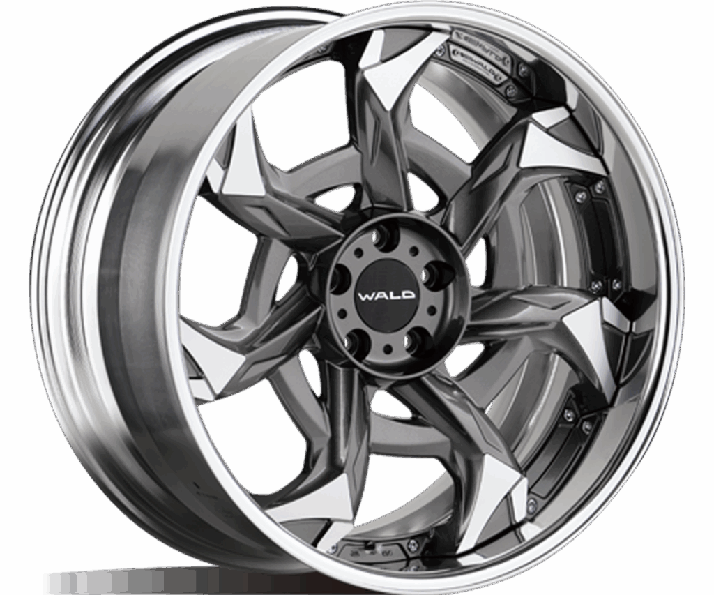 WALD Vorsalino V12C wheel in Matte Silver with Alumite Rim