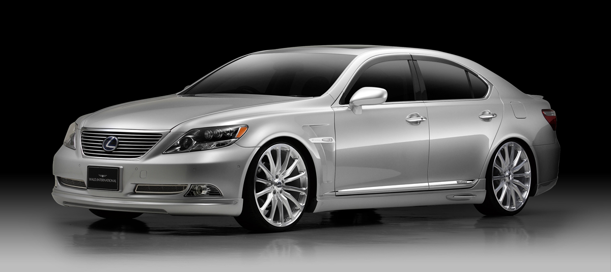 WALD Executive Line V2 Lexus LS600h in silver with the sharper WALD front spoiler, side skirts and rear skirt