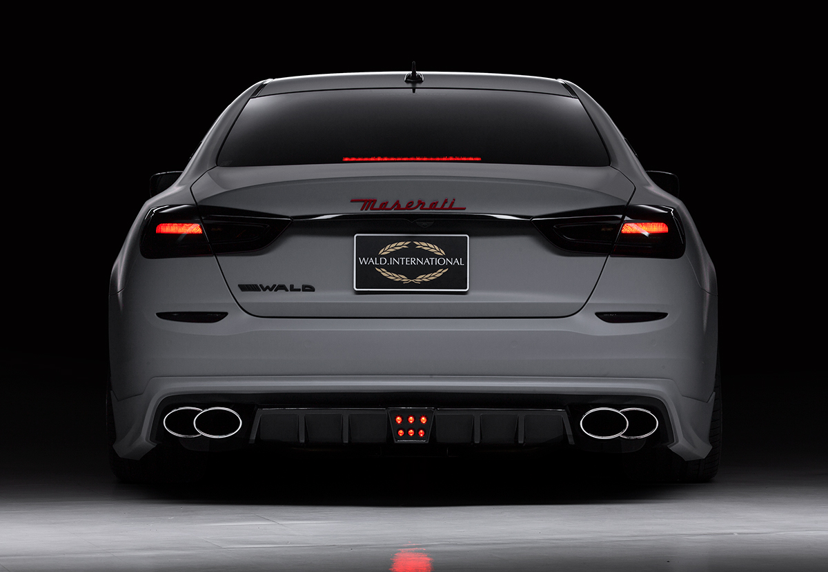 Maserati Quattroporte WALD Executive Line rear view — rear skirt diffuser, LED lamp and twin 240mm exhaust tips