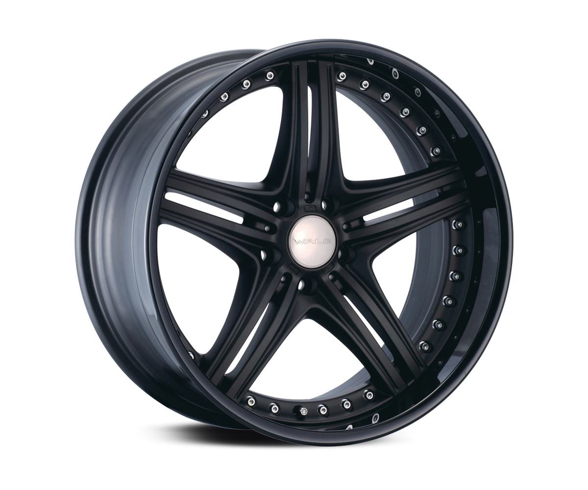 WALD MAHORA M13C 3-piece wheel in Matte Black with black alumite rim