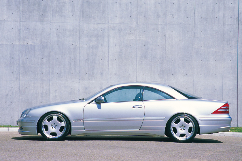 WALD Mercedes CL-Class C215 pre-facelift side profile with WALD side skirts