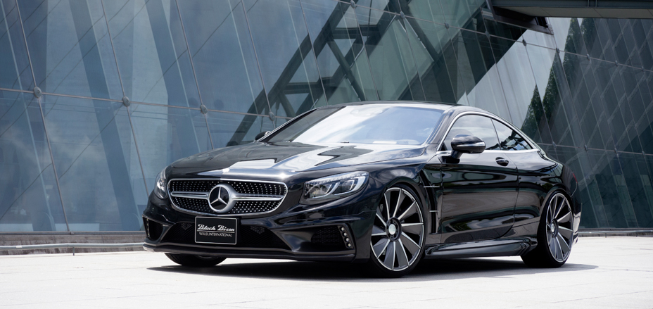 Mercedes S-Class Coupe C217 WALD Black Bison Edition — black coupe with WALD front spoiler and forged wheels