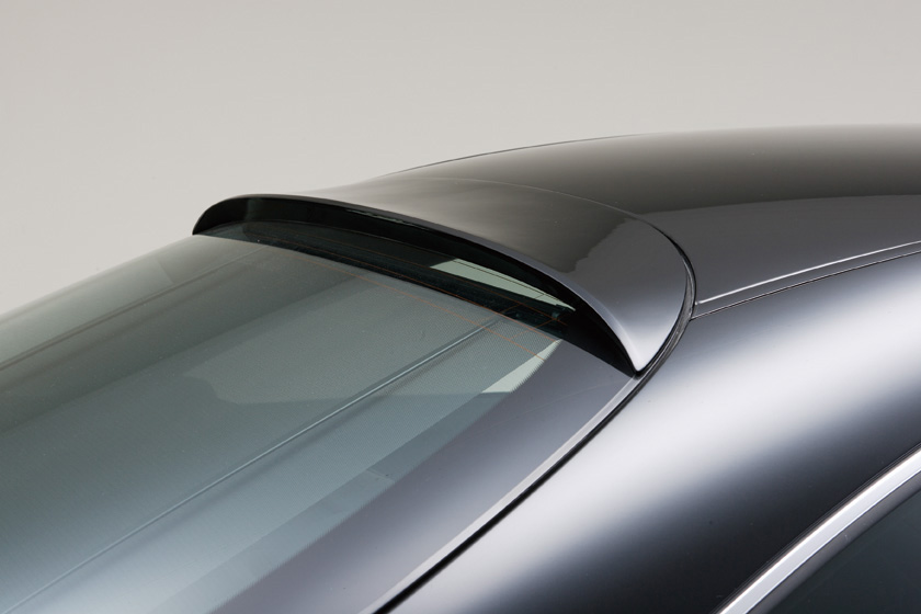 WALD Mercedes-Benz CL C216 roof spoiler detail above the rear screen