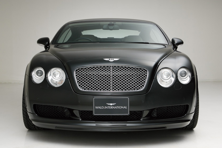WALD Bentley Continental GT front body kit, head-on view showing the Executive Line front lip spoiler