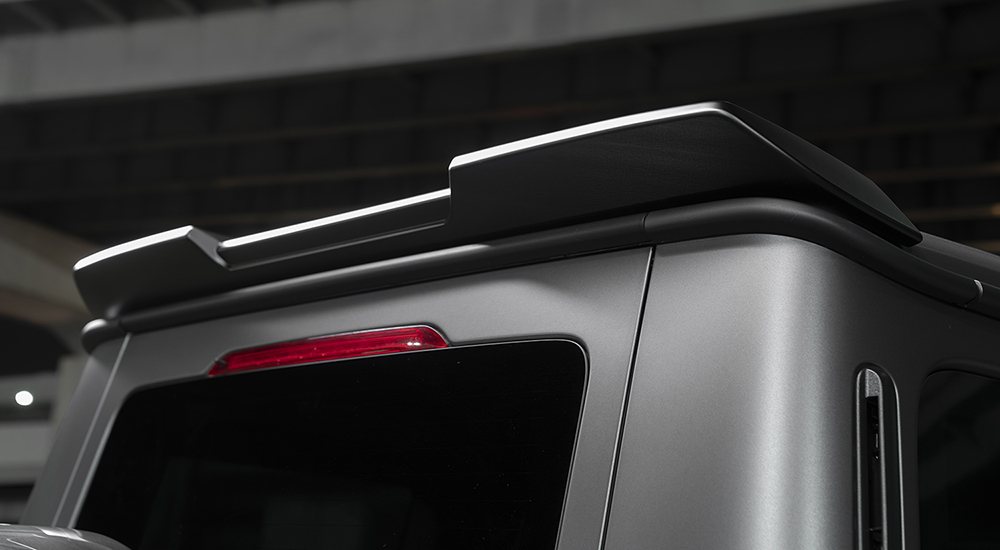 WALD Sports Line Mercedes G63 W463A rear roof spoiler detail