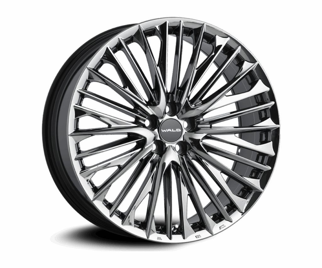 WALD Genuine Line F-001 21 inch 1-piece wheel in SBC Super Black Coat, 5-stud application