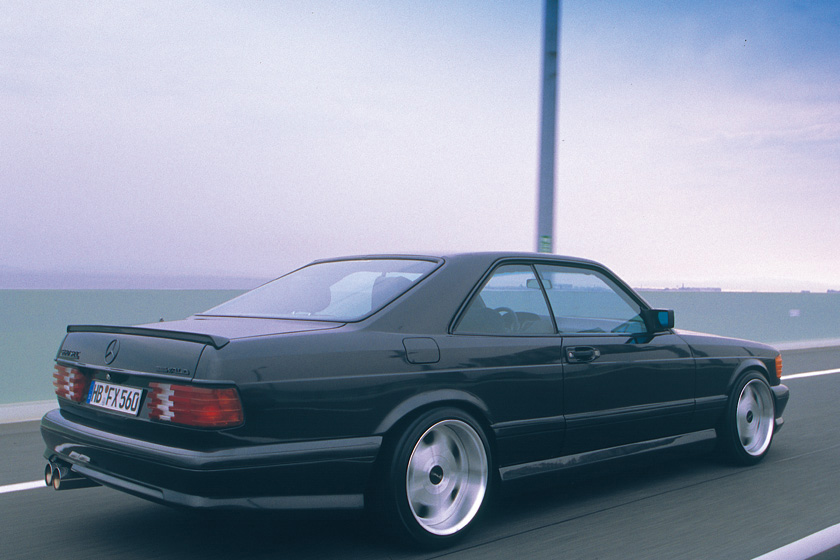 WALD Mercedes-Benz CL-Class C126 1980–1991 Executive Line — rear three-quarter driving view on the open road