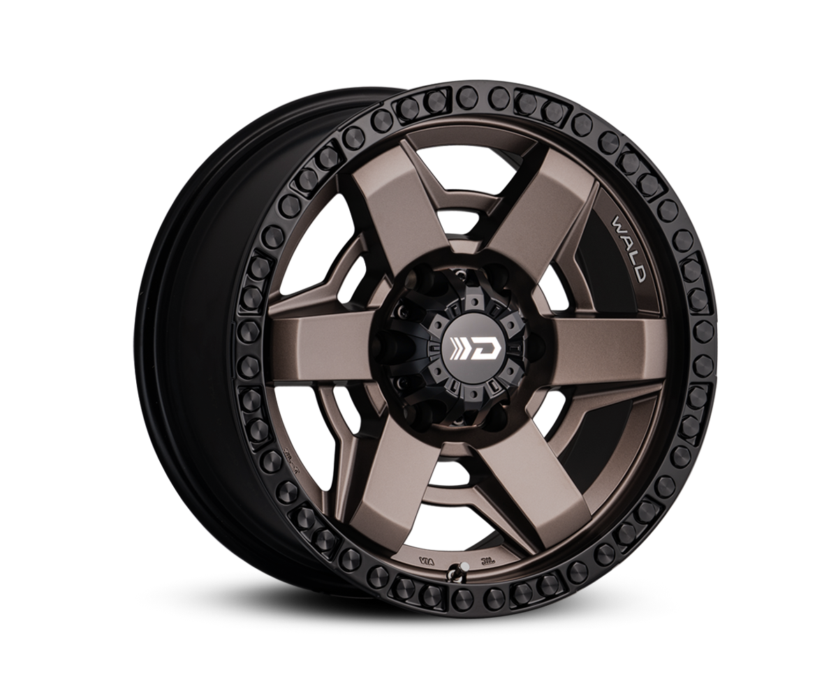 WALD Desert Line DS001 17 × 8 one-piece cast wheel in Matte Bronze Black for standard vehicle applications