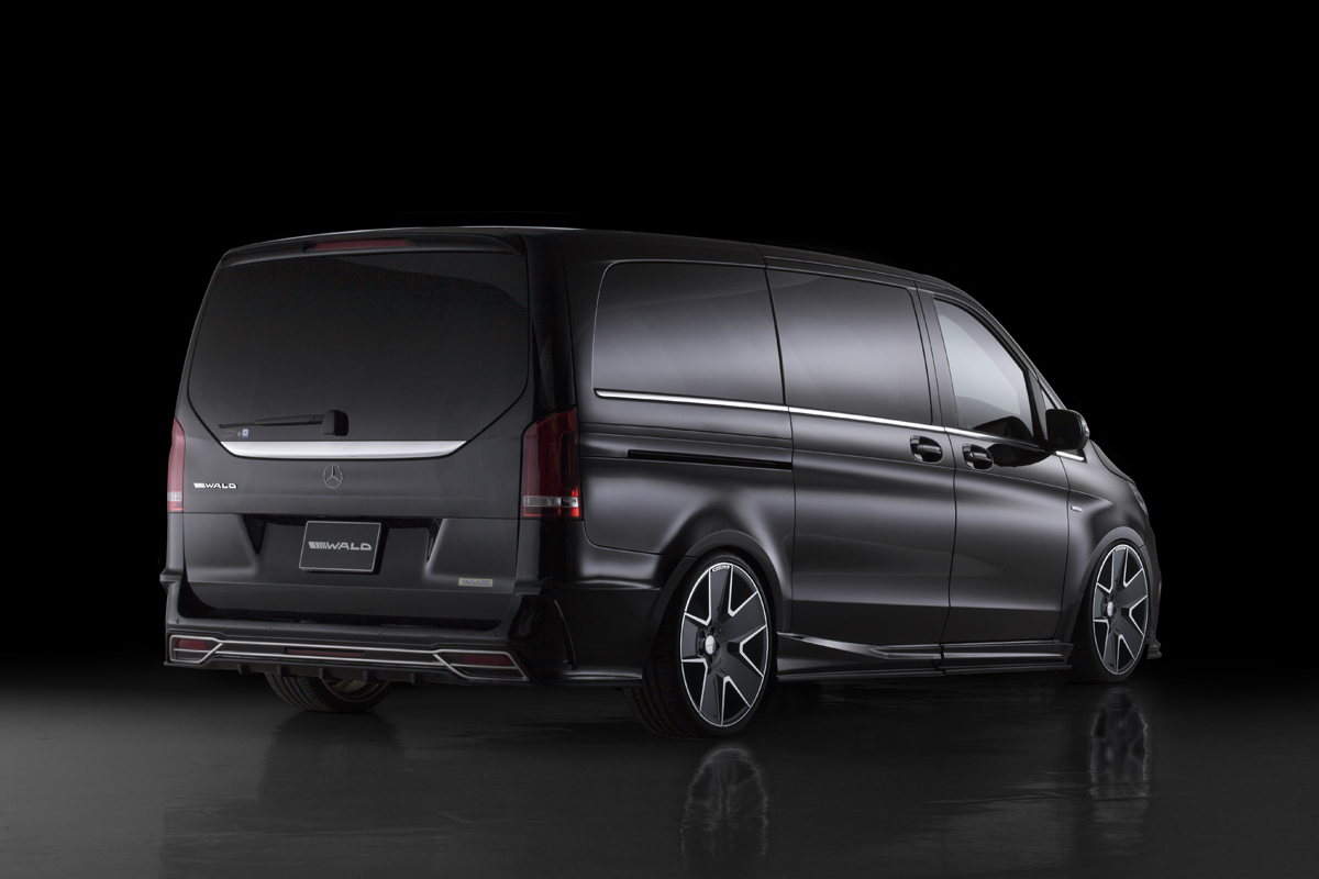 WALD Black Bison Mercedes V-Class W447 rear three-quarter view with rear bumper spoiler