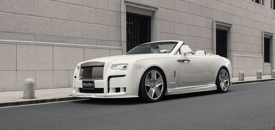 WALD Rolls-Royce Dawn Black Bison Edition parked — front three-quarter street view