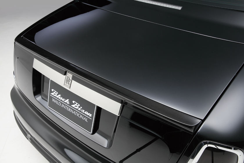 WALD Black Bison boot spoiler detail on the Rolls-Royce Phantom Coupé