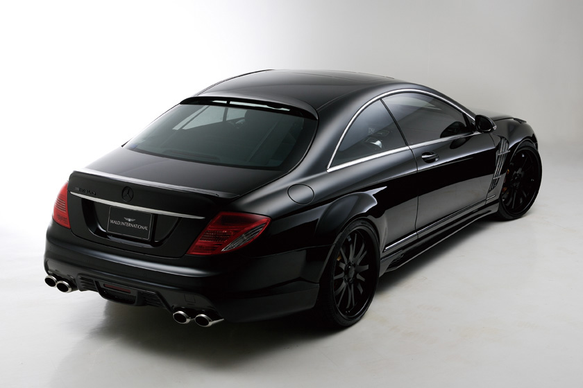 WALD Black Bison Mercedes-Benz CL C216 rear three-quarter view with boot spoiler and quad exhaust