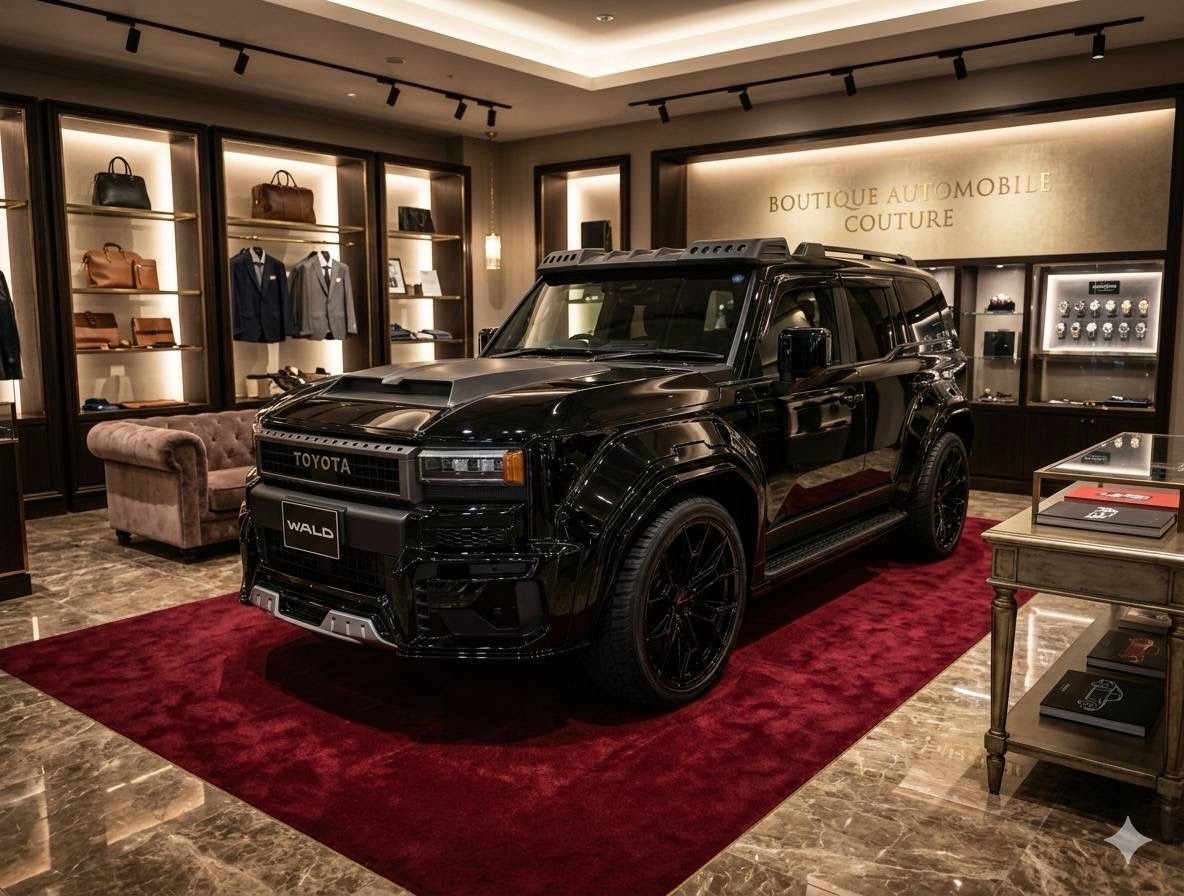 WALD Black Bison Edition Toyota Land Cruiser 250 Prado GDJ250W TRJ250W in gloss black with wide arch package