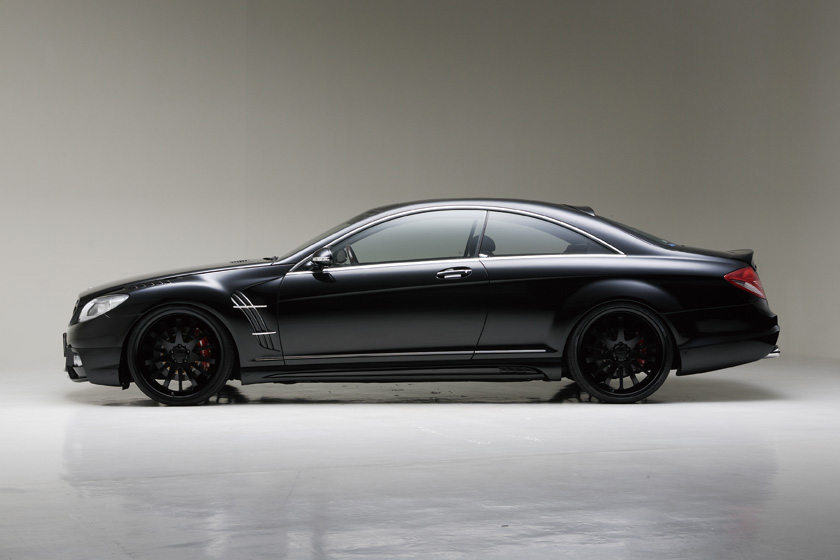 WALD Mercedes-Benz CL C216 side profile with WALD side skirts and forged wheels