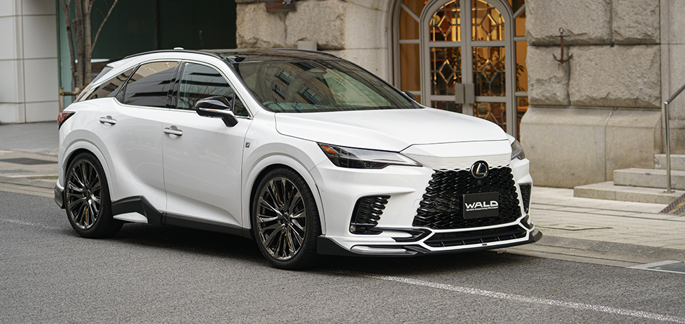 WALD Sports Line Lexus RX350 TALA15 — white Lexus RX front three-quarter on a city street
