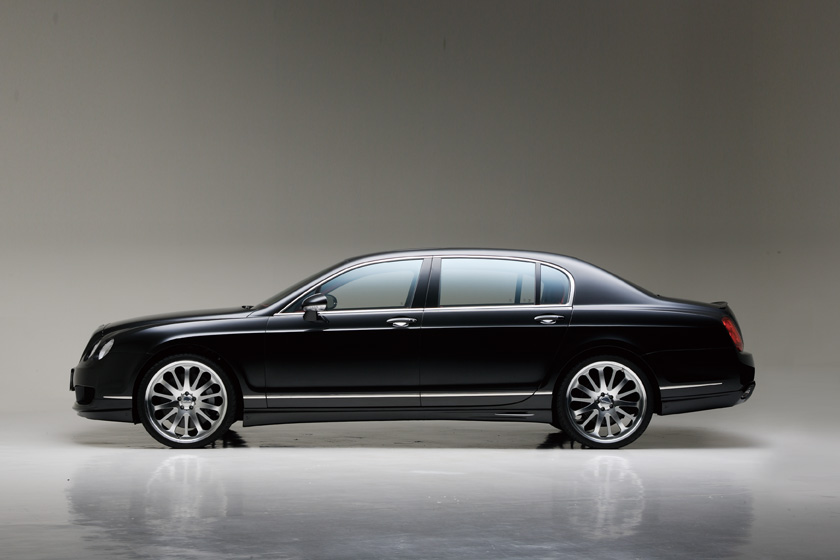 Bentley Continental Flying Spur WALD Executive Line side profile showing side skirts and multi-spoke WALD wheels
