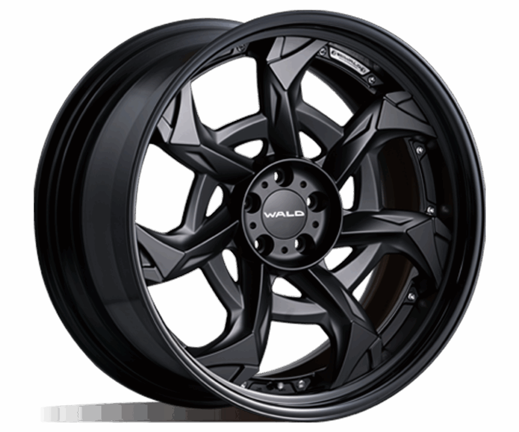 WALD Vorsalino V12C wheel in Matte Black with Black Alumite Rim