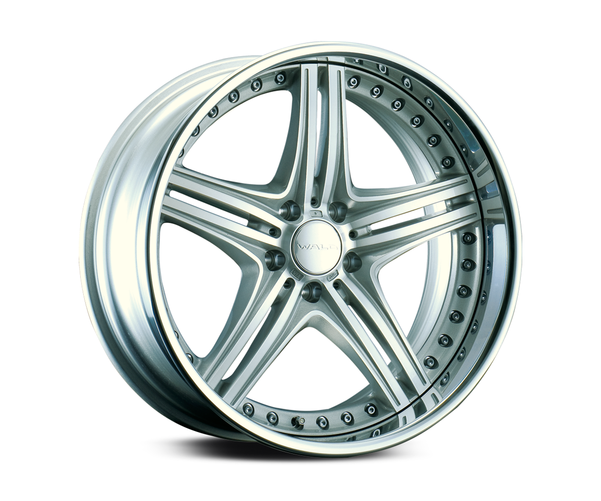 WALD MAHORA M13C 3-piece wheel in Silver Polish with alumite rim