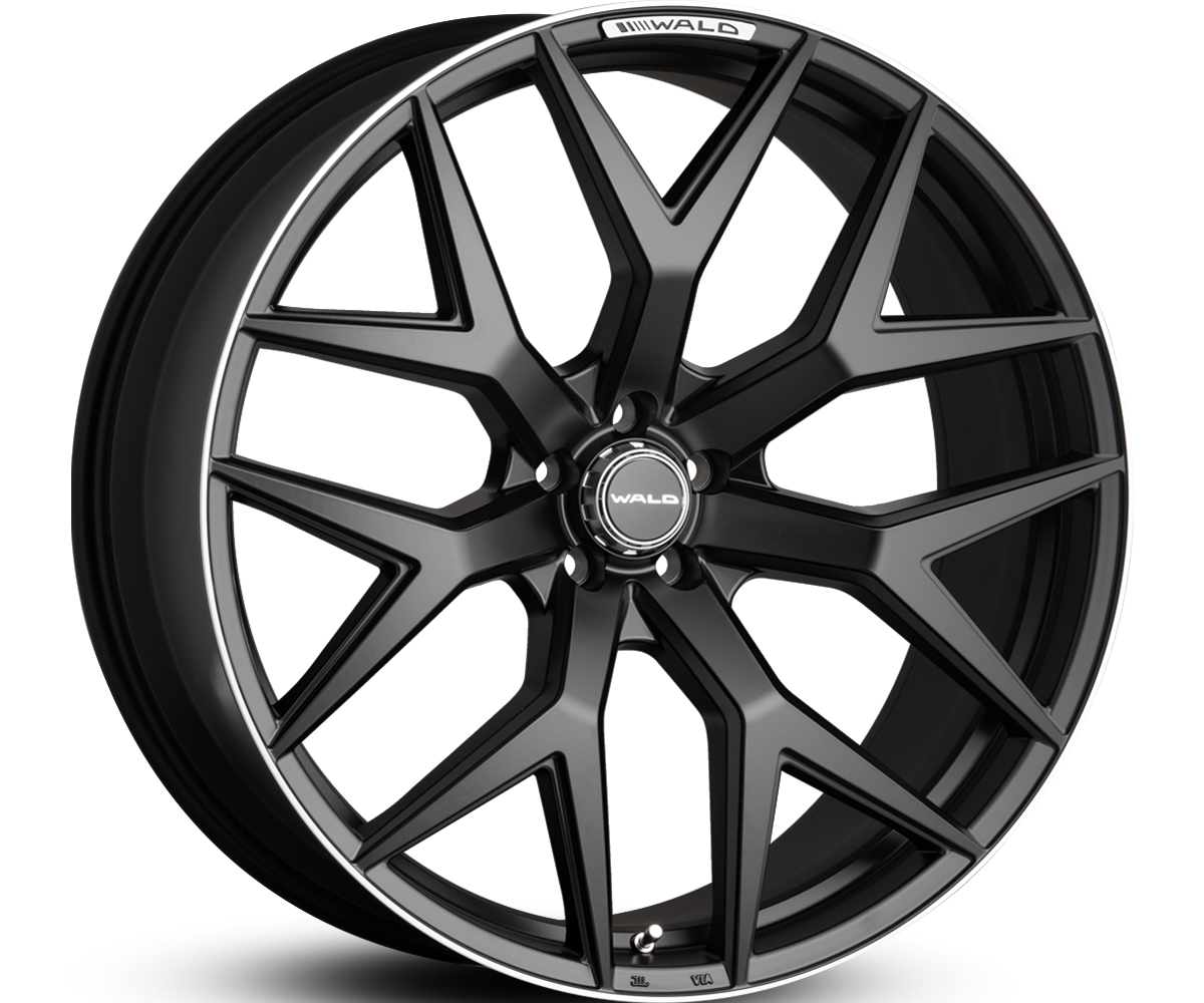 WALD Genuine Line MB001 24 inch Matte Gunmetal Polish forged SUV wheel with concave spoke profile
