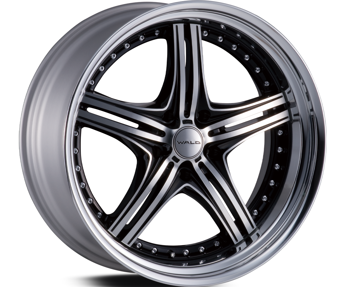 WALD MAHORA M13C 3-piece wheel in Black Polish with alumite rim