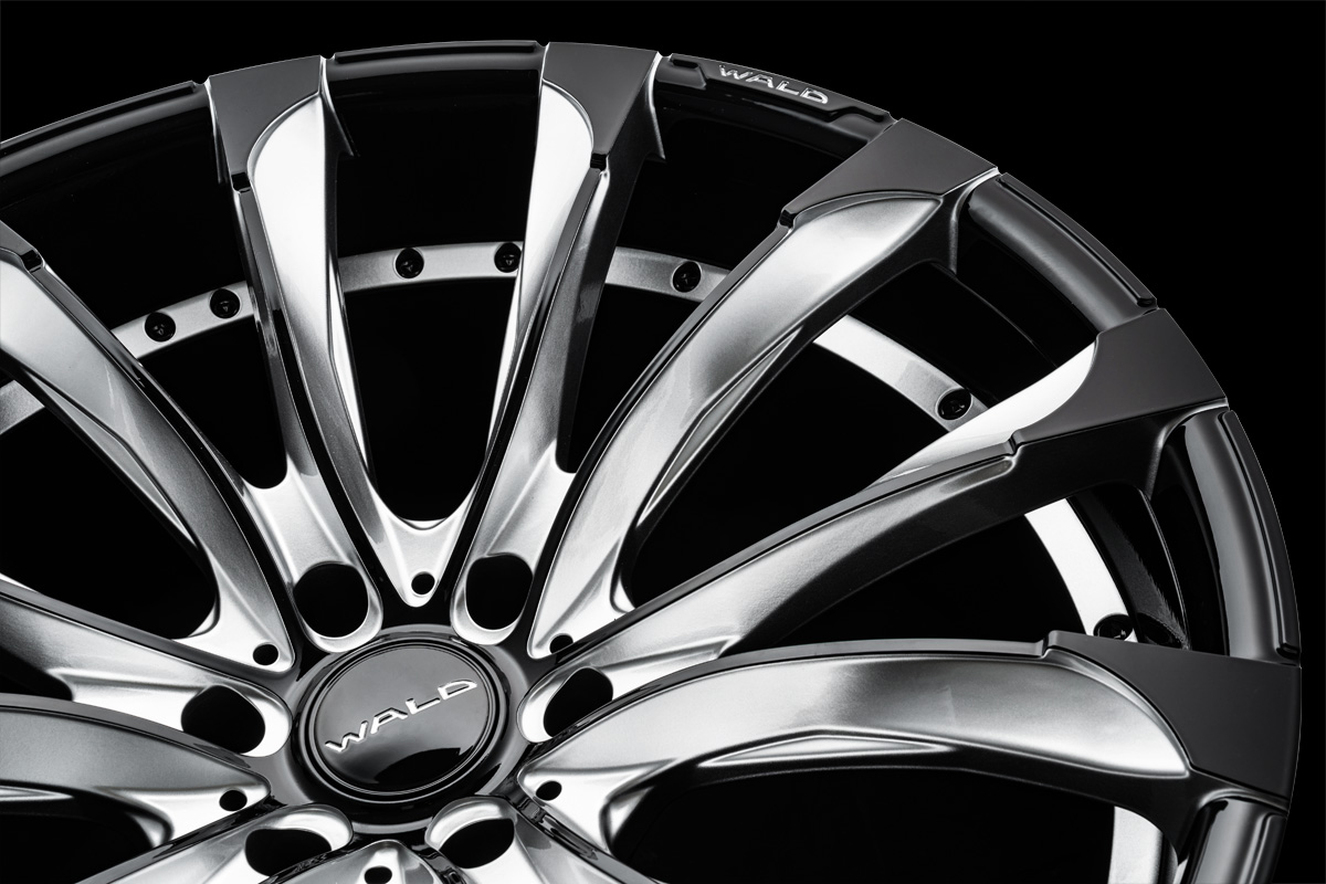 WALD JARRET J11C spoke and centre detail in Special Order Silver / Black / Polish finish