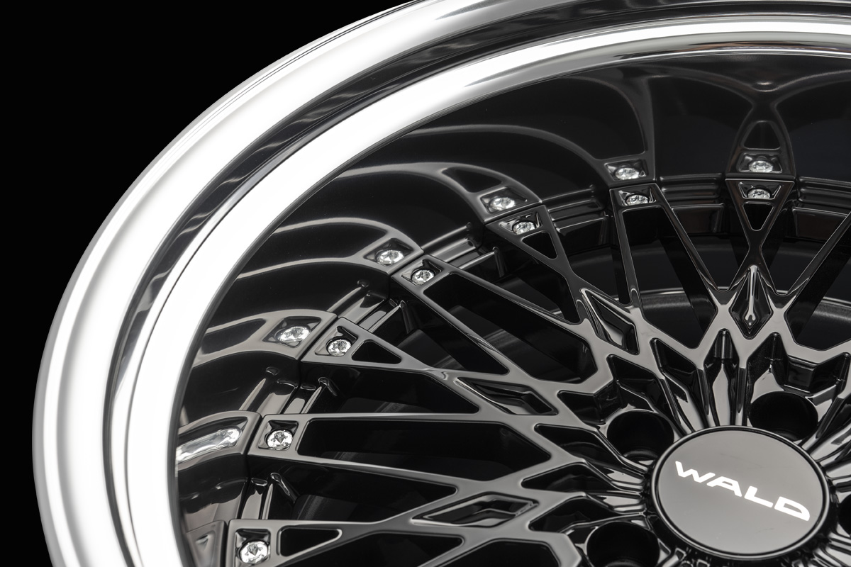 WALD Classic Mesh CM12C black mesh face and polished deep rim detail