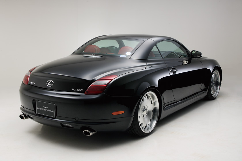 WALD Lexus SC430 UZZ40 rear styling — rear three-quarter view with WALD rear skirt