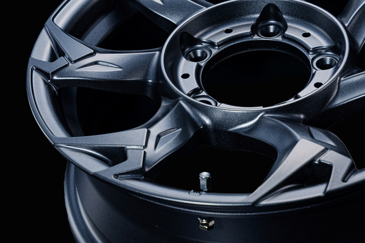 Matte Gunmetal Limited Edition WALD Vorsalino V11C SUV wheel angled studio view