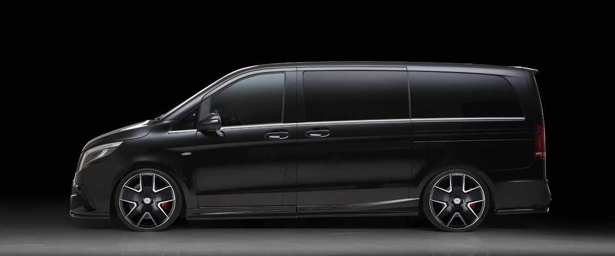 WALD V-Class W447 Long side profile with WALD side skirts for Long Wheel Base
