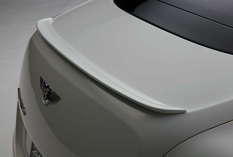 WALD Bentley Continental GT boot spoiler detail — Black Bison rear lid spoiler close-up