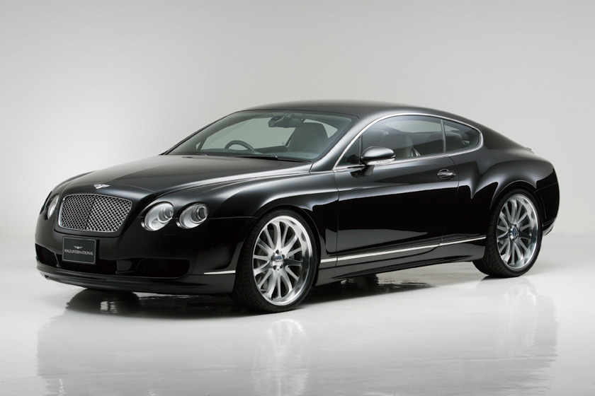 WALD Bentley Continental GT Executive Line body kit 2003–2007 in black, front three-quarter view