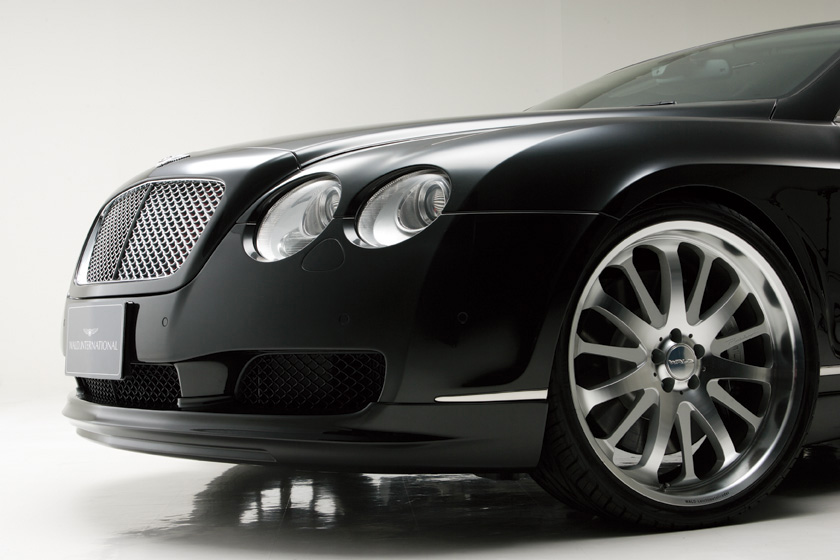 WALD Bentley Continental GT front lip spoiler and wheel detail, 2003–2007 Executive Line