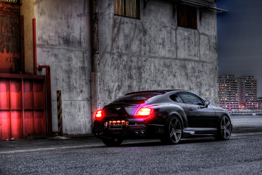 Bentley Continental GT WALD Black Bison Edition rear view on MAHORA M11C wheels