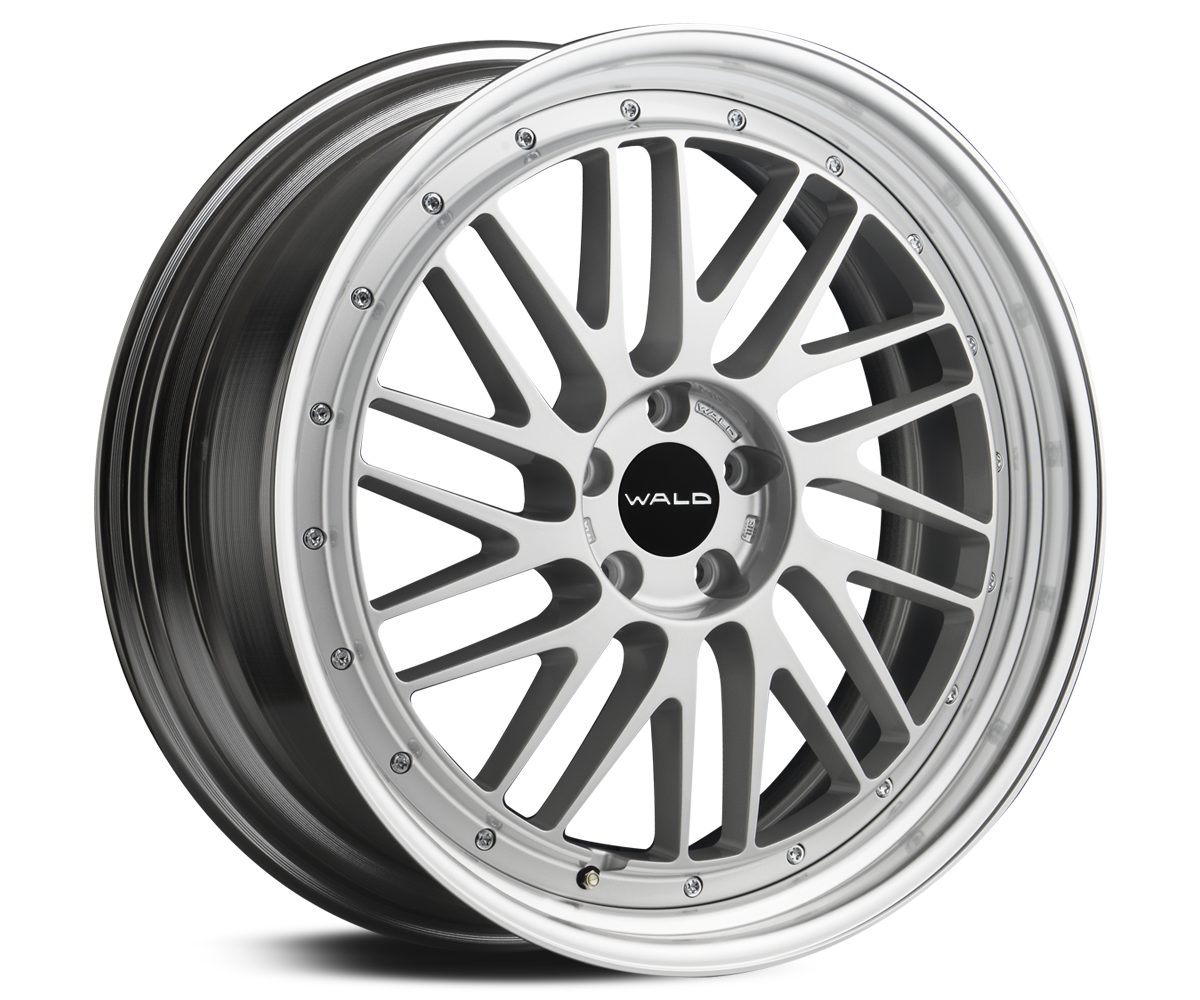 WALD TOSCA II T22-C 2-piece wheel in Silver with Cut Alumite Rim