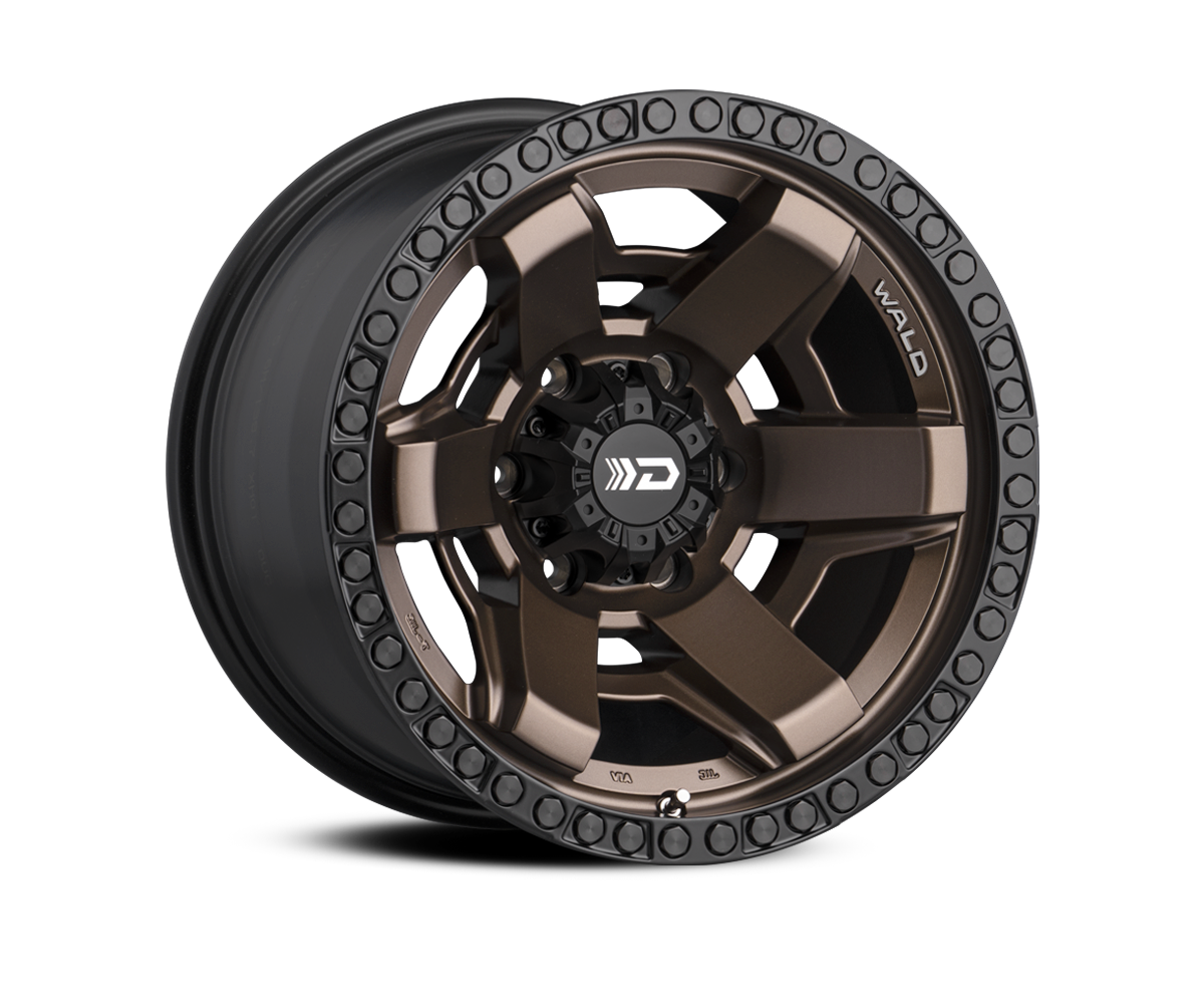 WALD Desert Line DS001 17 × 10.5 one-piece cast wheel in Matte Bronze Black for WALD wide-body applications