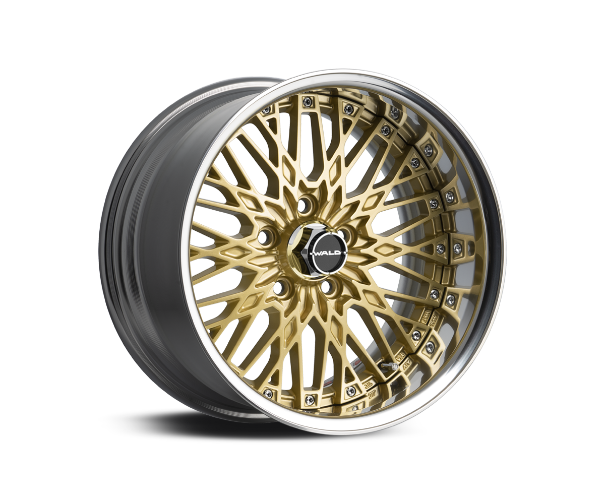 WALD Classic Mesh CM12C 2-piece wheel in Gold with Alumite Rim