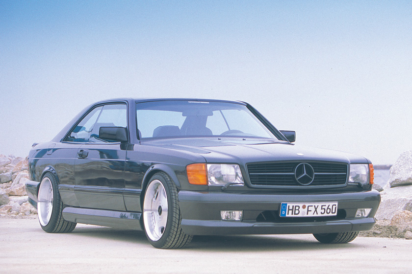 WALD Mercedes CL-Class C126 1980–1991 Executive Line — low front three-quarter view with WALD front spoiler
