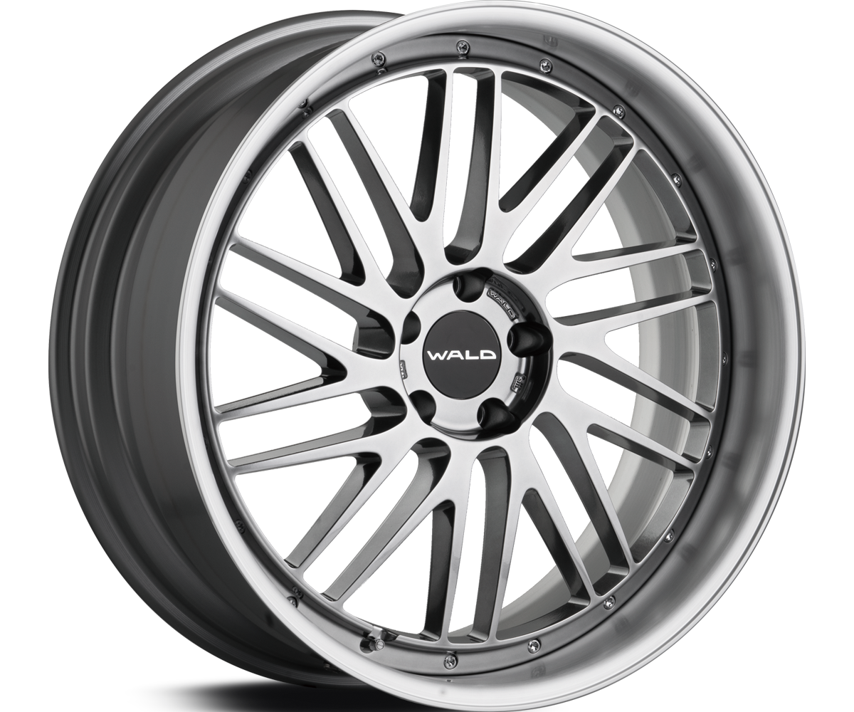 WALD TOSCA II T22-C 2-piece wheel in Hyper Silver with Brushed Rim