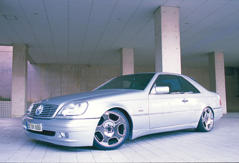 WALD Executive Line Mercedes CL-Class C140 — front three-quarter side profile on multi-piece alloy wheels