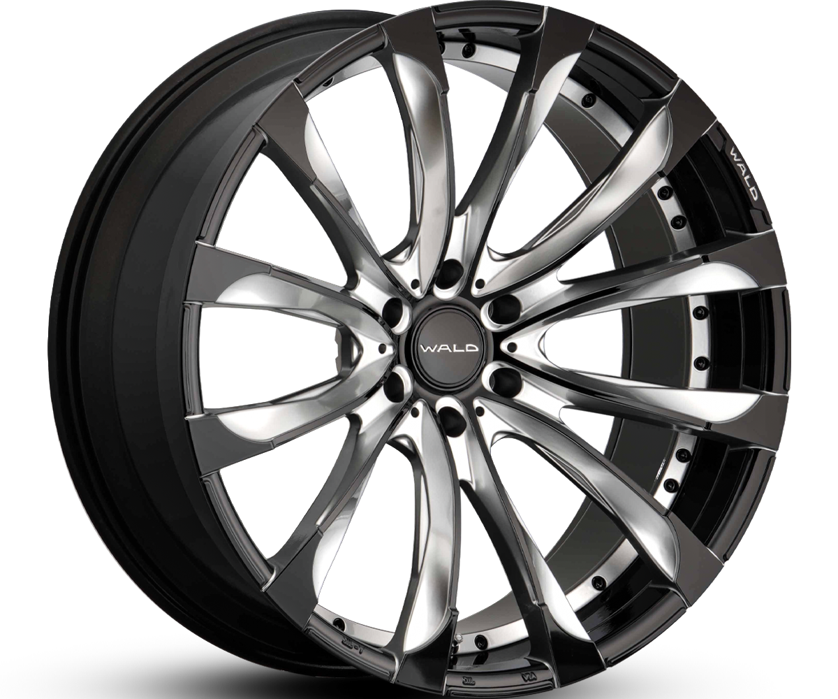 WALD JARRET J11C Revolve Form Forged wheel in Special Order Silver / Black / Polish finish
