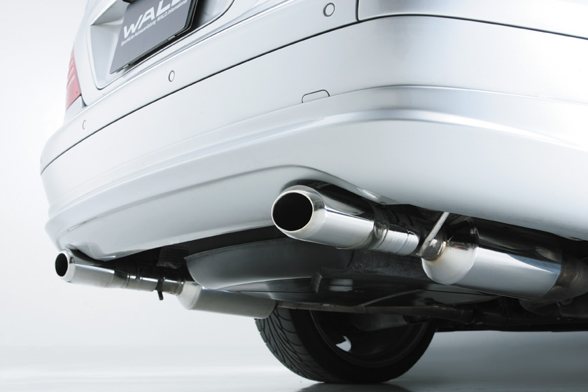 WALD Mercedes CL C215 rear skirt and exhaust tailpipe detail